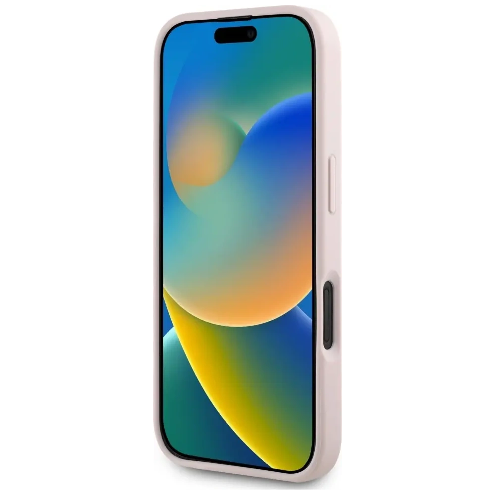 Hurtownia GSM - Guess Grained Big 4G Logo Kicsi Klasszikus Logo Apple iPhone 16 rózsaszín - GUE4374 - {ean13} - Hurt