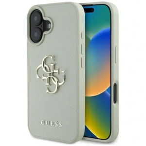Wholesale Guess Grained Big 4G Logo Small Classic Logo Apple iPhone 16 green - GUE4375 - {ean13} - Hurt