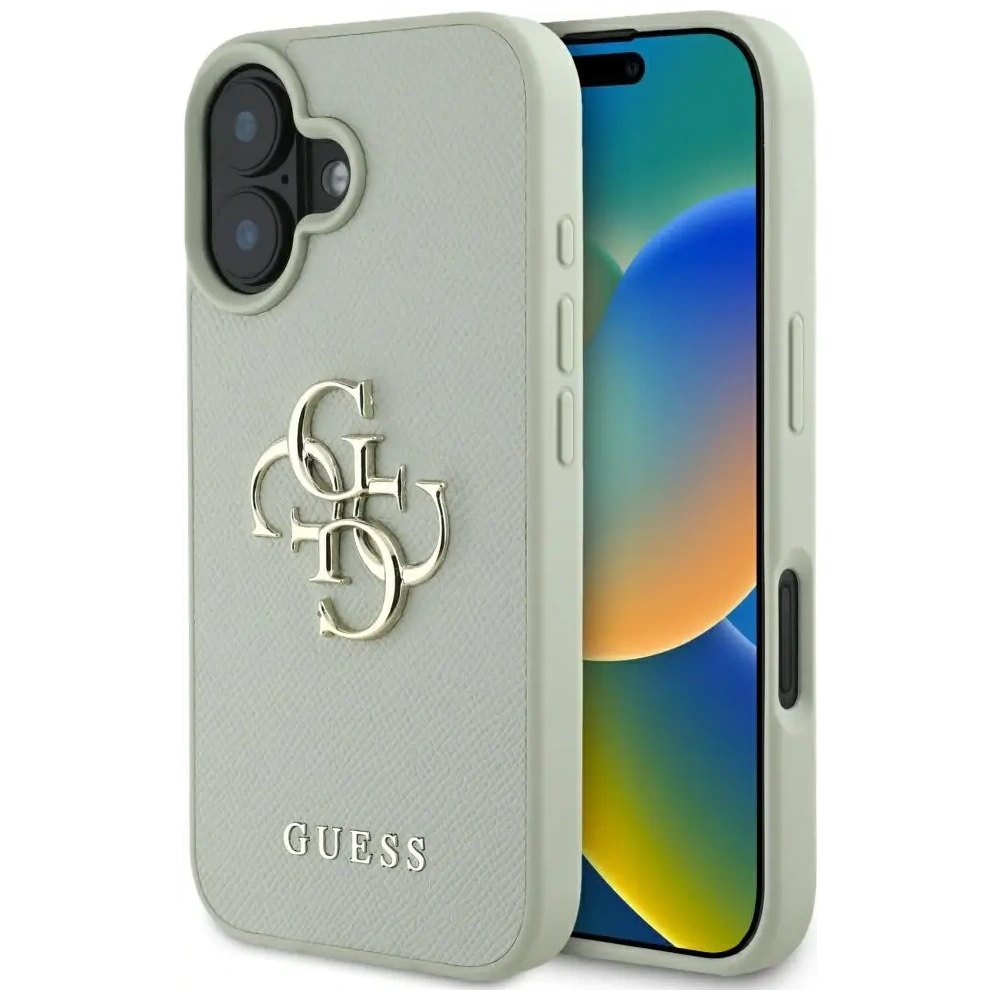 Hurtownia GSM - Etui Guess Grained Big 4G Logo Small Classic Logo do Apple iPhone 16 zielony - GUE4375 - {ean13} - Hurt