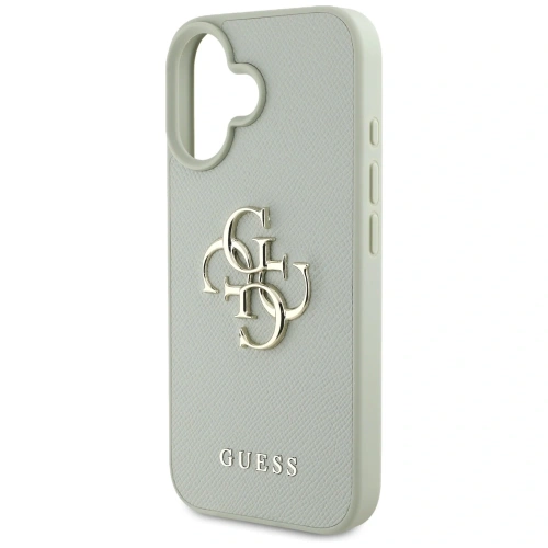 Etui Guess Grained Big 4G Logo Small Classic Logo do Apple iPhone 16 zielony