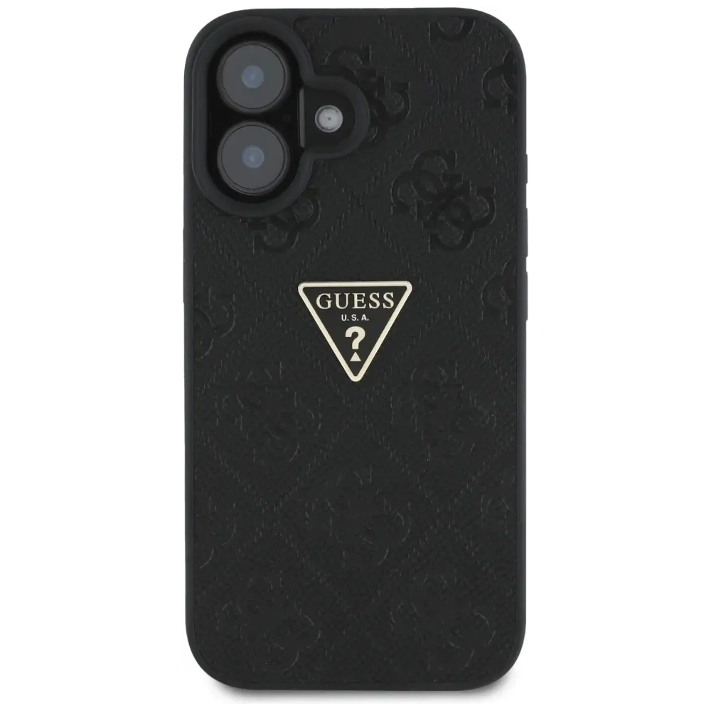 Hurtownia GSM - Guess Hot Stamp 4G Minta Háromszög Fém Logó Apple iPhone 16 fekete - GUE4376 - {ean13} - Hurt