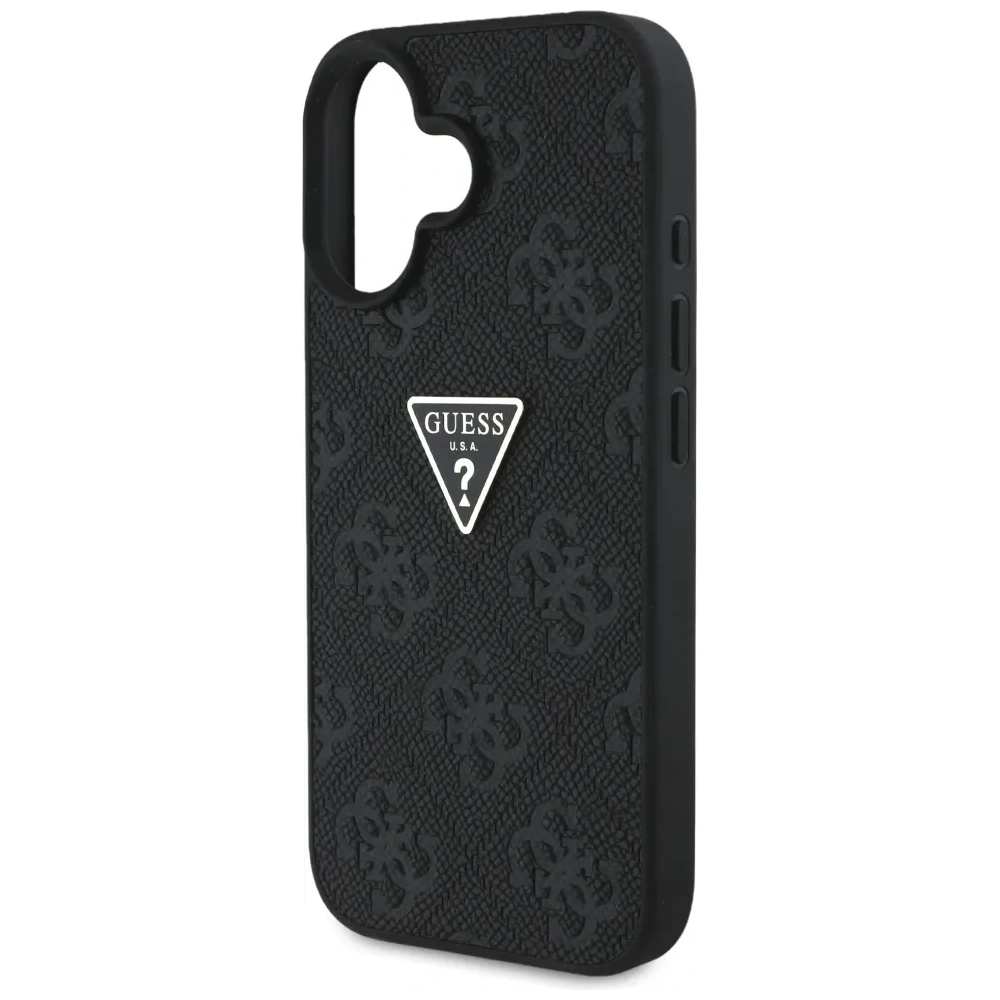 Hurtownia GSM - Etui Guess Hot Stamp 4G Pattern Triangle Metal Logo do Apple iPhone 16 czarny - GUE4376 - {ean13} - Hurt