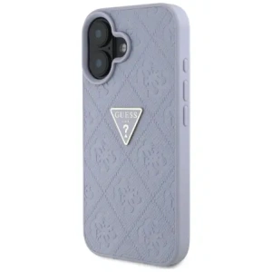 Wholesale Guess Hot Stamp 4G Pattern Triangle Metal Logo Apple iPhone 16 purple - GUE4377 - {ean13} - Hurt