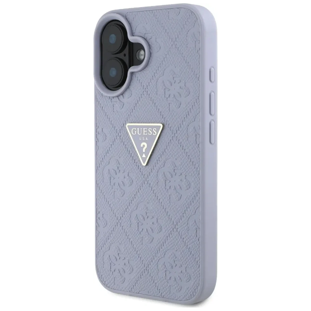 Hurtownia GSM - Guess Hot Stamp 4G Minta Háromszög Fém Logó Apple iPhone 16 lila - GUE4377 - {ean13} - Hurt