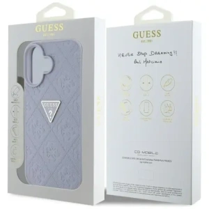 Wholesale Guess Hot Stamp 4G Pattern Triangle Metal Logo Apple iPhone 16 purple - GUE4377 - {ean13} - Hurt