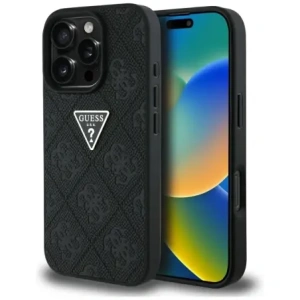 Hurtownia GSM - Etui Guess Hot Stamp 4G Pattern Triangle Metal Logo do Apple iPhone 16 Pro černé - GUE4378 - {ean13} - Hurt