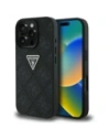 Etui Guess Hot Stamp 4G Pattern Triangle Metal Logo do Apple iPhone 16 Pro černé