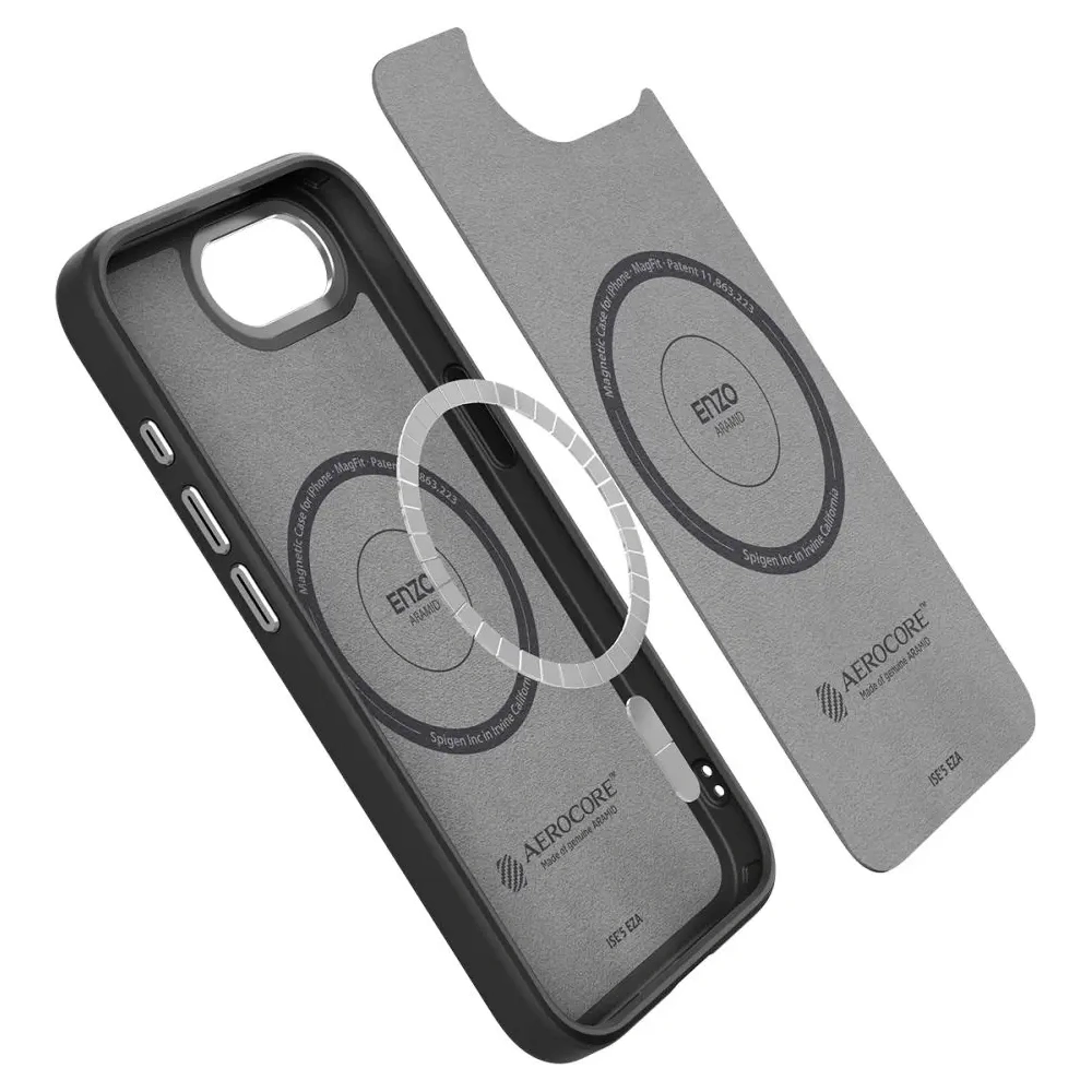Wholesale Spigen Enzo Aramid Mag MagSafe Apple iPhone 16e Matte Black - SPN16684 - {ean13} - Hurt