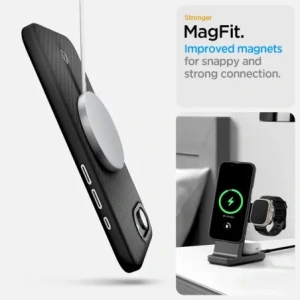 Wholesale Spigen Enzo Aramid Mag MagSafe Apple iPhone 16e Matte Black - SPN16684 - {ean13} - Hurt