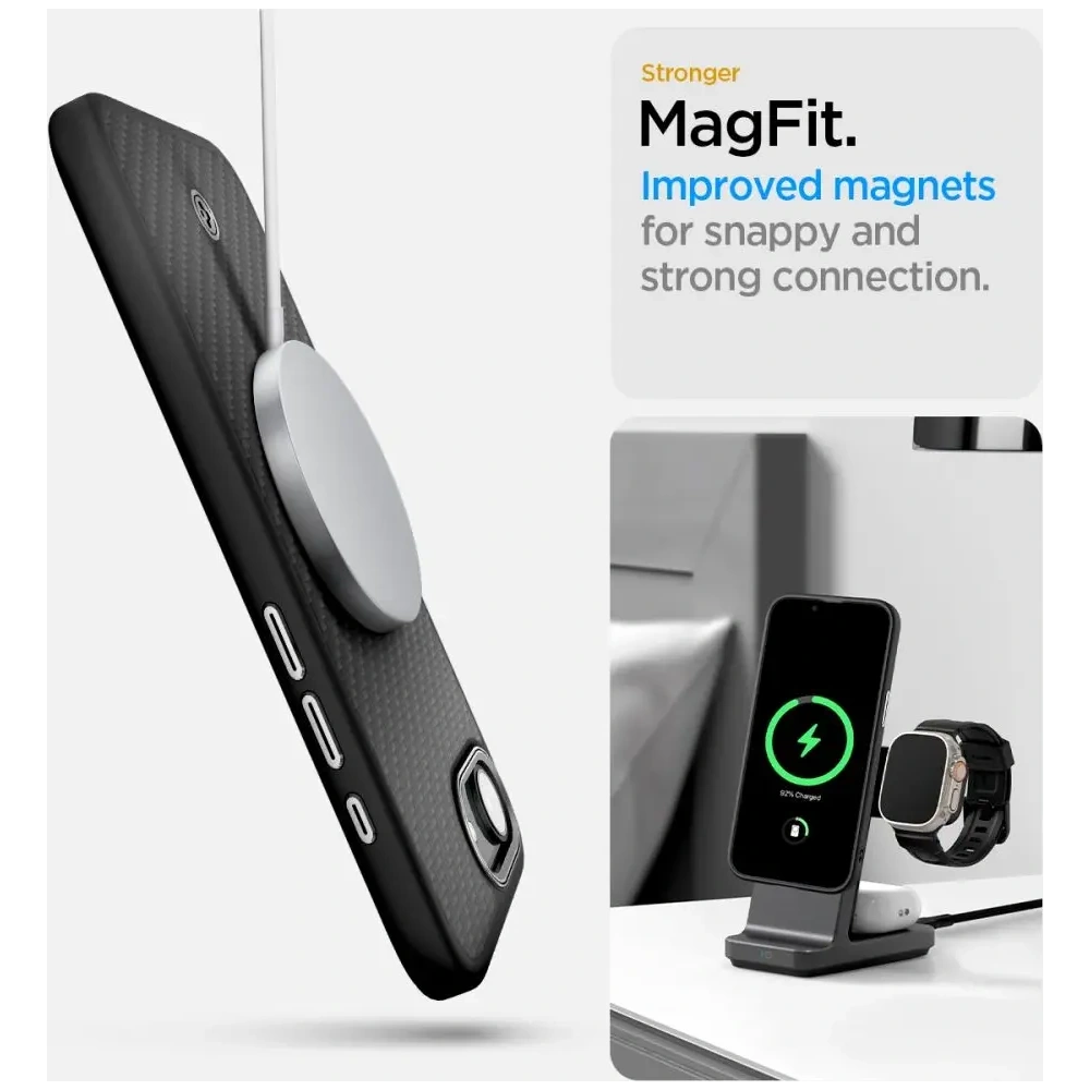 Wholesale Spigen Enzo Aramid Mag MagSafe Apple iPhone 16e Matte Black - SPN16684 - {ean13} - Hurt
