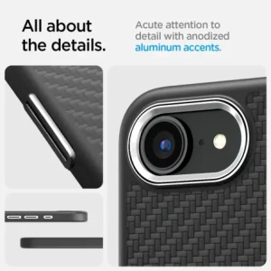 Wholesale Spigen Enzo Aramid Mag MagSafe Apple iPhone 16e Matte Black - SPN16684 - {ean13} - Hurt
