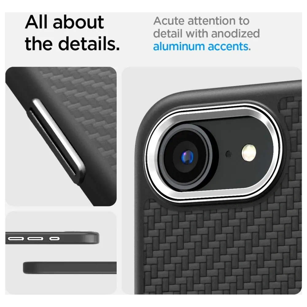 Hurtownia GSM - Spigen Enzo Aramid Mag MagSafe Apple iPhone 16e Mattschwarz - SPN16684 - {ean13} - Hurt