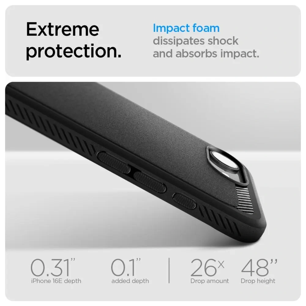 Wholesale Spigen Rugged Armor Mag MagSafe Apple iPhone 16e Matte Black - SPN16686 - {ean13} - Hurt