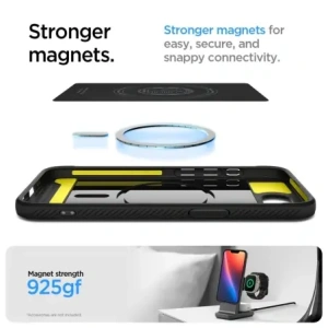 Wholesale Spigen Rugged Armor Mag MagSafe Apple iPhone 16e Matte Black - SPN16686 - {ean13} - Hurt