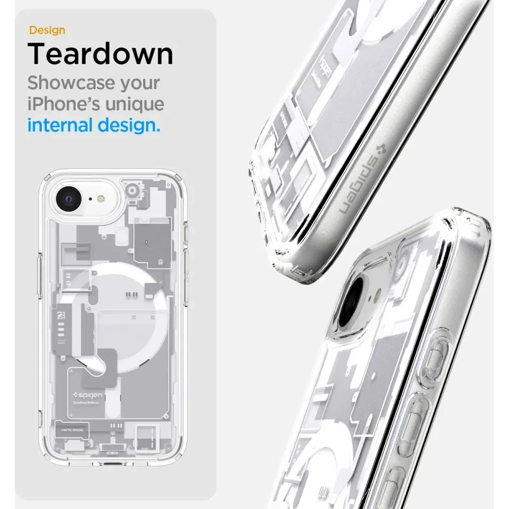 Hurtownia GSM - Etui Spigen Ultra Hybrid Mag MagSafe Apple iPhone 16e Zero One White - SPN16691 - {ean13} - Hurt