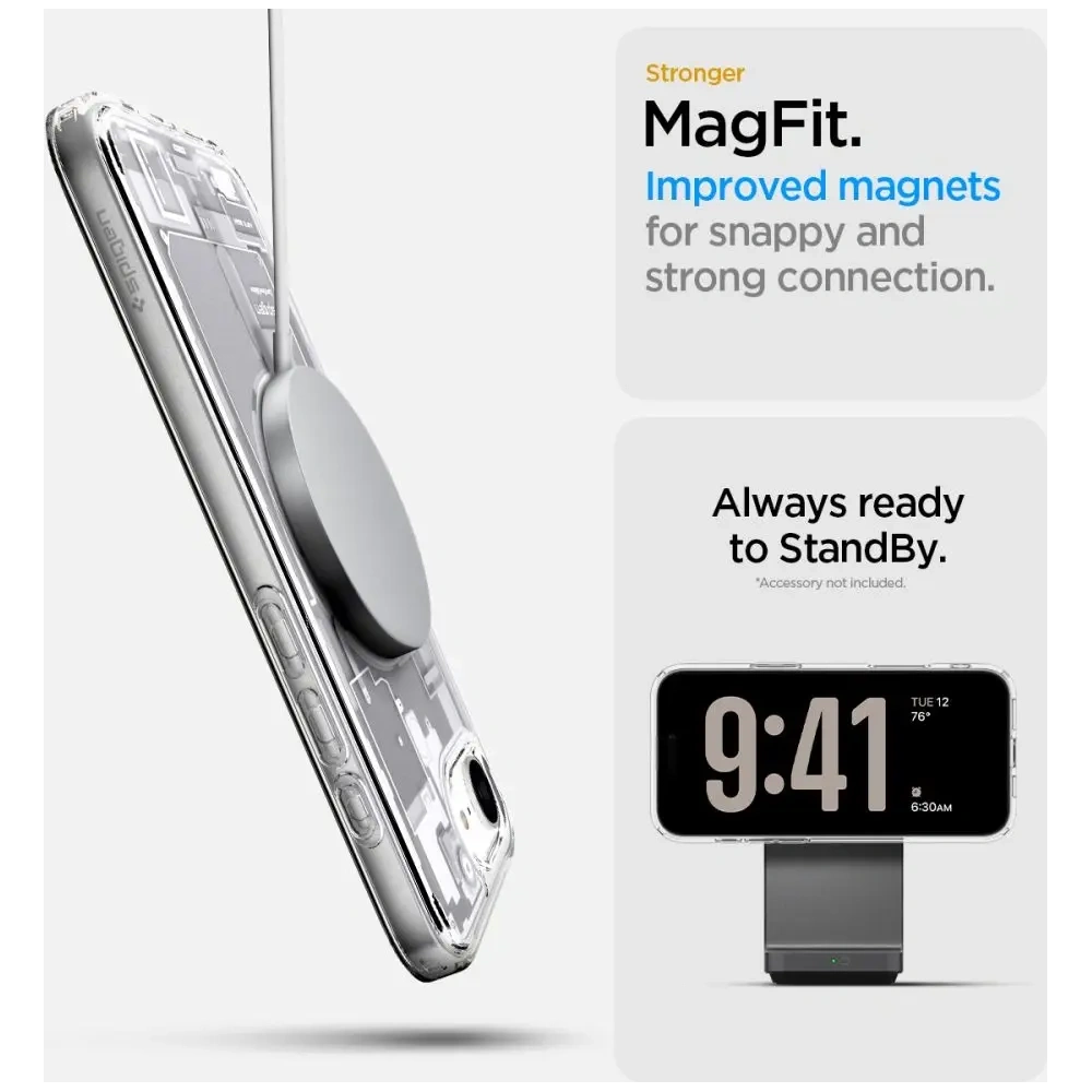 Hurtownia GSM - Etui Spigen Ultra Hybrid Mag MagSafe Apple iPhone 16e Zero One White - SPN16691 - {ean13} - Hurt