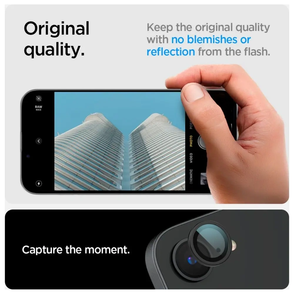 Hurtownia GSM - Szkło hartowane na aparat Spigen Optik Pro Glas.tr ez Fit Camera Protector Apple iPhone 16e Black [2 PACK] - SPN16694 - {ean13} - Hurt