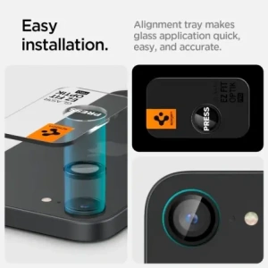 Wholesale Spigen Optik Pro Glas.tr ez Fit Camera Protector Apple iPhone 16e Black [2 PACK] - SPN16694 - {ean13} - Hurt