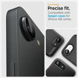 Wholesale Spigen Optik Pro Glas.tr ez Fit Camera Protector Apple iPhone 16e Black [2 PACK] - SPN16694 - {ean13} - Hurt