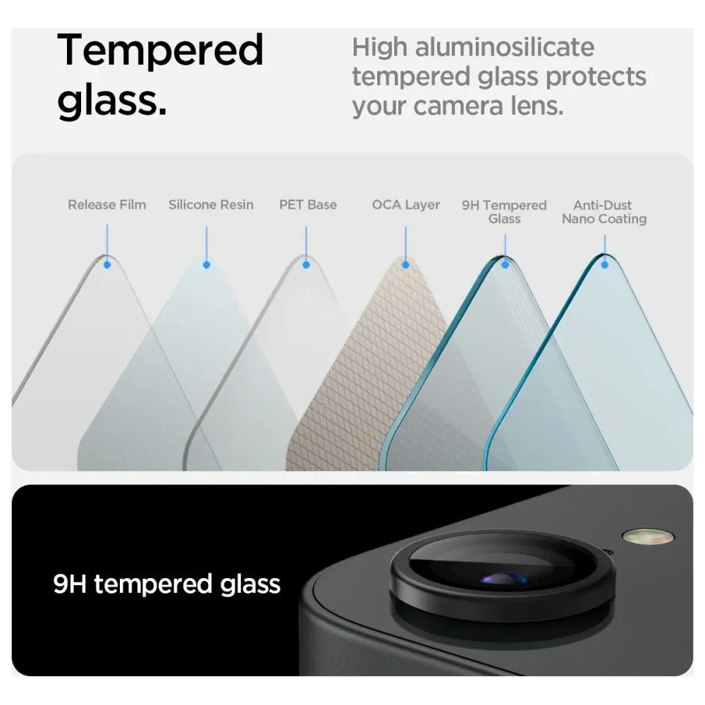 Hurtownia GSM - Szkło hartowane na aparat Spigen Optik Pro Glas.tr ez Fit Camera Protector Apple iPhone 16e Black [2 PACK] - SPN16694 - {ean13} - Hurt