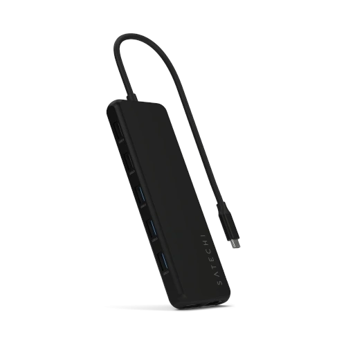 Adapter Satechi 13-in-1 Triple Display Multiport Adapter USB-C / 2xHDMI 4K/60Hz, DP 8K/60Hz, 3xUSB-A 3.0 (5Gbps), USB-A 3.1 (10Gbps), 2xUSB-A 2.0 (480Mbps), 2xUSB-C (10Gbps, PD 85W), 1xEthernet 1Gbps, 1xaudio 3,5 mm