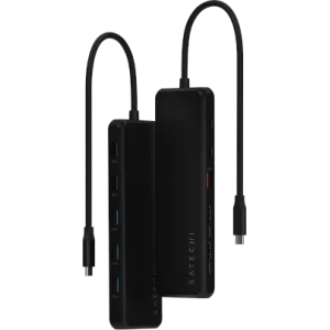 Hurtownia GSM - Adaptér Satechi 13 v 1 Triple Display Multiport Adapter USB-C / 2xHDMI 4K/60Hz, DP 8K/60Hz, 3xUSB-A 3.0 (5Gbps), USB-A 3.1 (10Gbps), 2xUSB-A 2.0 (480Mbps), 2xUSB-C (10Gbps, PD 85W), 1xEthernet 1Gbps, 1xaudio 3,5 mm - STH181 - {ean13} - Hurt
