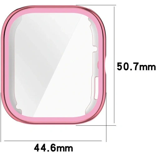 Etui z osłoną ekranu Bizon Case Watch Felipe do Xiaomi Redmi Watch 5 różowe