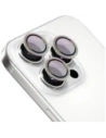 Sklo tvrzené na aparát s aplikátorem Bizon Glass Snap Lens pro Apple iPhone 16 Pro / 16 Pro Max stříbrné