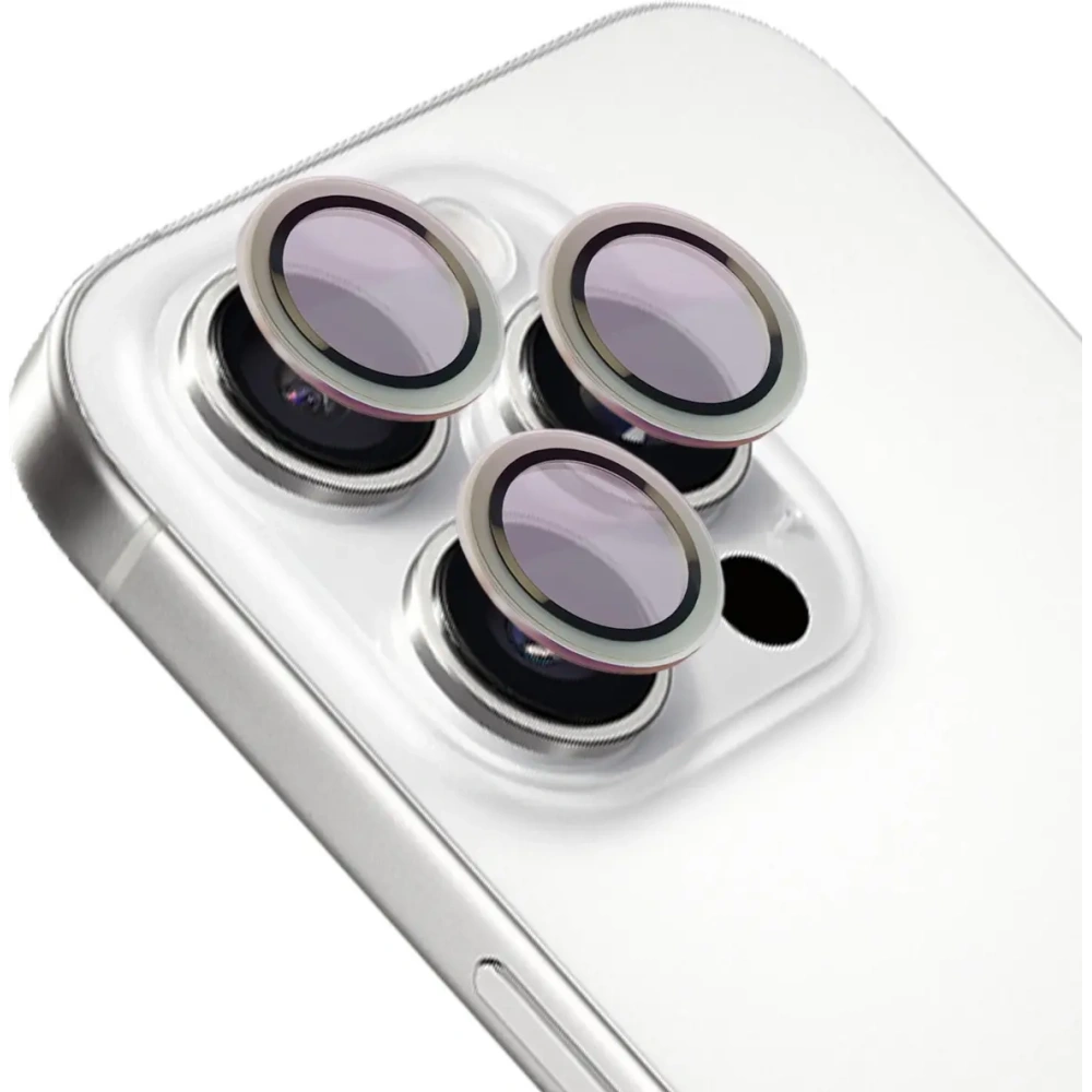 Hurtownia GSM - Sklo tvrzené na aparát s aplikátorem Bizon Glass Snap Lens pro Apple iPhone 16 Pro / 16 Pro Max stříbrné - BIZ8631 - {ean13} - Hurt