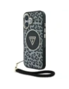 Wholesale Guess HC IML Leopard Triangle Cord Strap Apple iPhone 16 MagSafe black - GUE4380 - {ean13} - Hurt
