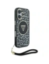 Hurtownia GSM - Guess HC IML Leopard Triangle Cord Strap Apple iPhone 16 MagSafe fekete - GUE4380 - {ean13} - Hurt