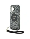 Wholesale Guess HC IML Leopard Triangle Cord Strap Apple iPhone 16 MagSafe black - GUE4380 - {ean13} - Hurt