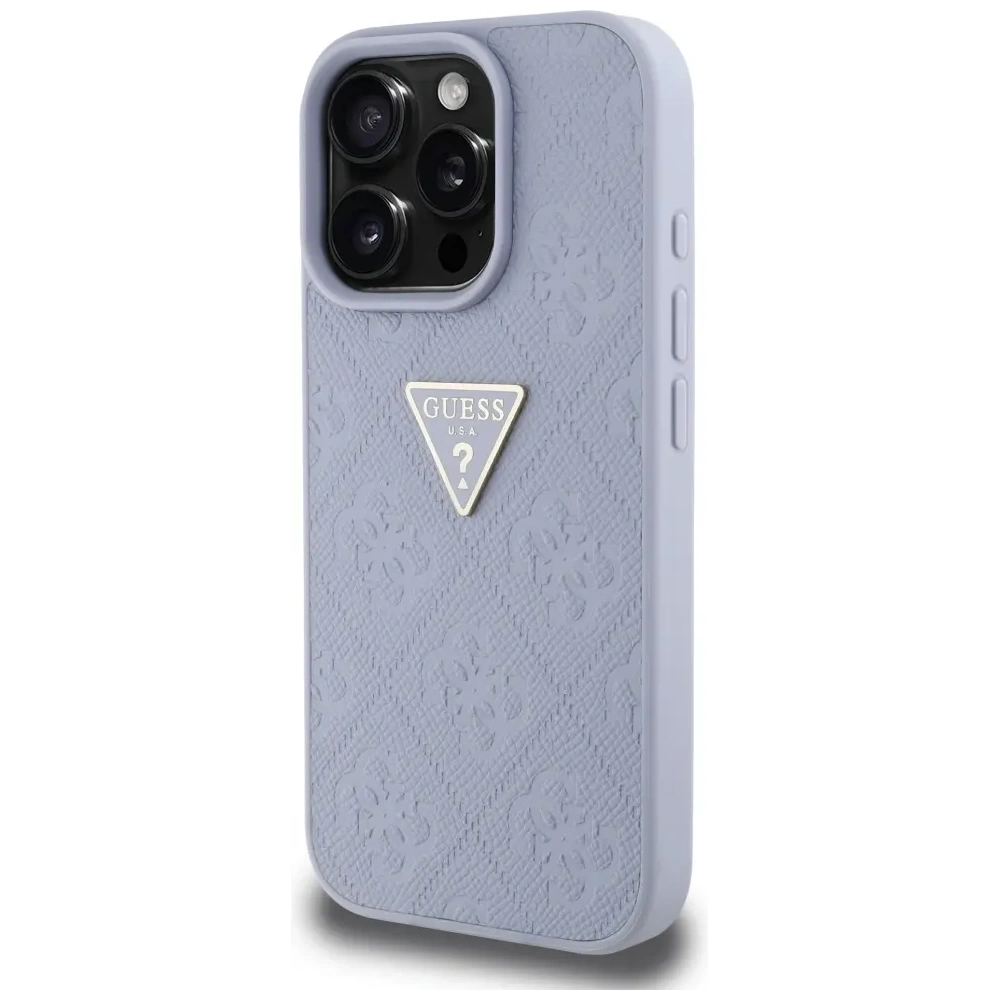 Hurtownia GSM - Etui Guess Hot Stamp 4G Pattern Triangle Metal Logo do Apple iPhone 16 Pro fialová - GUE4381 - {ean13} - Hurt
