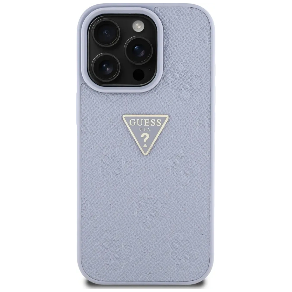 Hurtownia GSM - Etui Guess Hot Stamp 4G Pattern Triangle Metal Logo do Apple iPhone 16 Pro fialová - GUE4381 - {ean13} - Hurt