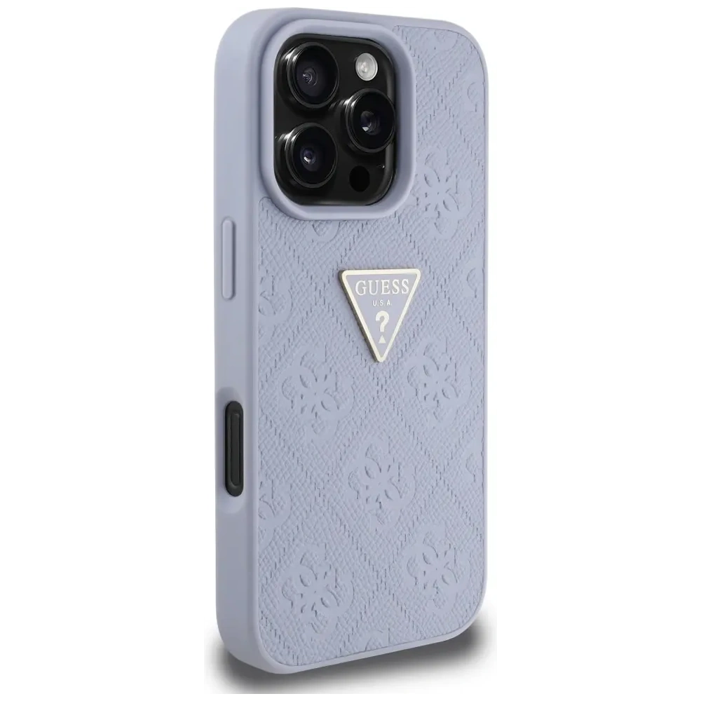 Hurtownia GSM - Etui Guess Hot Stamp 4G Pattern Triangle Metal Logo do Apple iPhone 16 Pro fialová - GUE4381 - {ean13} - Hurt
