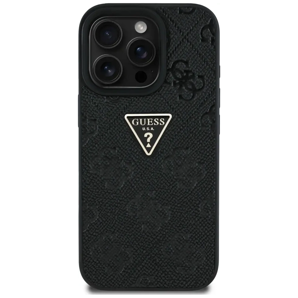Hurtownia GSM - Etui Guess Hot Stamp 4G Pattern Triangle Metal Logo do Apple iPhone 16 Pro Max czarny - GUE4382 - {ean13} - Hurt