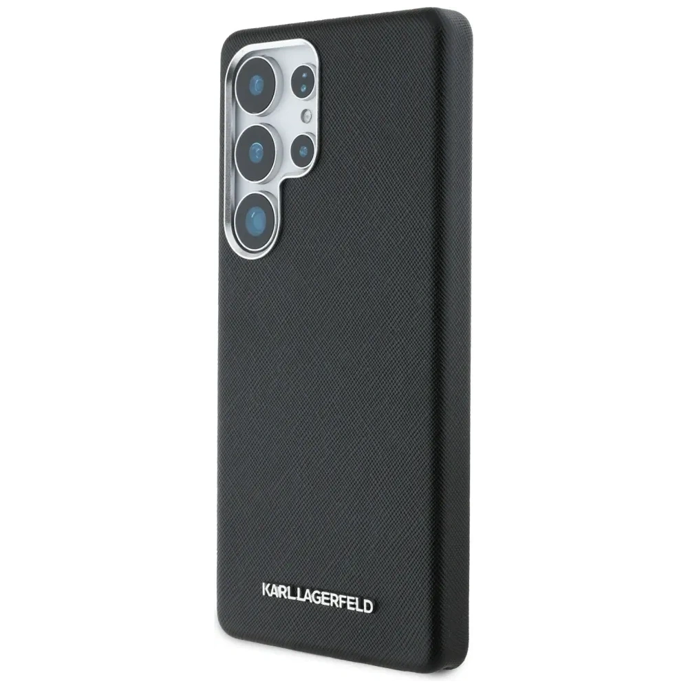 Hurtownia GSM - Etui Karl Lagerfeld Saffiano Full Wrapped Elongated Metal Logo MagSafe pro Samsung Galaxy S25 Ultra černé - KLD21945 - {ean13} - Hurt
