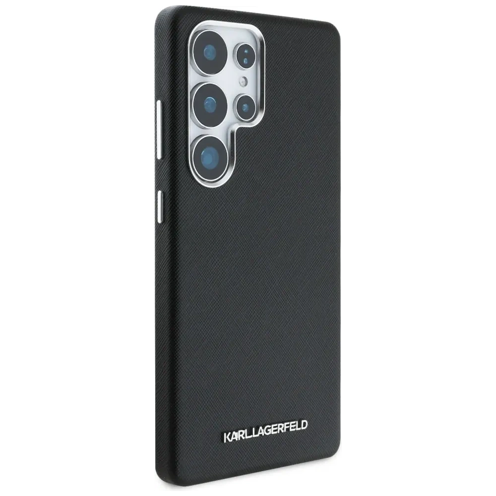 Hurtownia GSM - Etui Karl Lagerfeld Saffiano Full Wrapped Elongated Metal Logo MagSafe pro Samsung Galaxy S25 Ultra černé - KLD21945 - {ean13} - Hurt