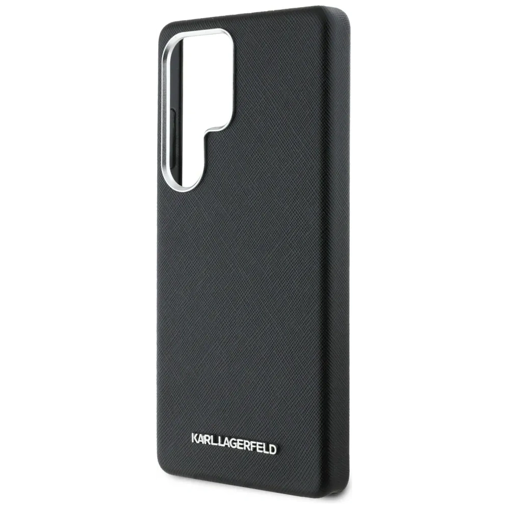 Hurtownia GSM - Etui Karl Lagerfeld Saffiano Full Wrapped Elongated Metal Logo MagSafe pro Samsung Galaxy S25 Ultra černé - KLD21945 - {ean13} - Hurt