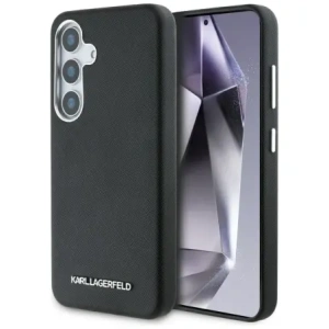 Hurtownia GSM - Etui Karl Lagerfeld Saffiano Full Wrapped Elongated Metal Logo MagSafe do Samsung Galaxy S25+ Plus černé - KLD21946 - {ean13} - Hurt