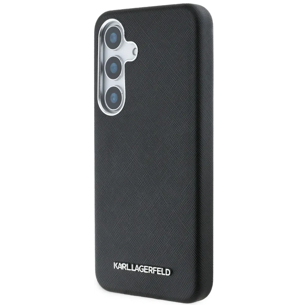 Hurtownia GSM - Karl Lagerfeld Saffiano Full Wrapped Elongated Metal Logo MagSafe Samsung Galaxy S25+ Plus negru - KLD21946 - {ean13} - Hurt