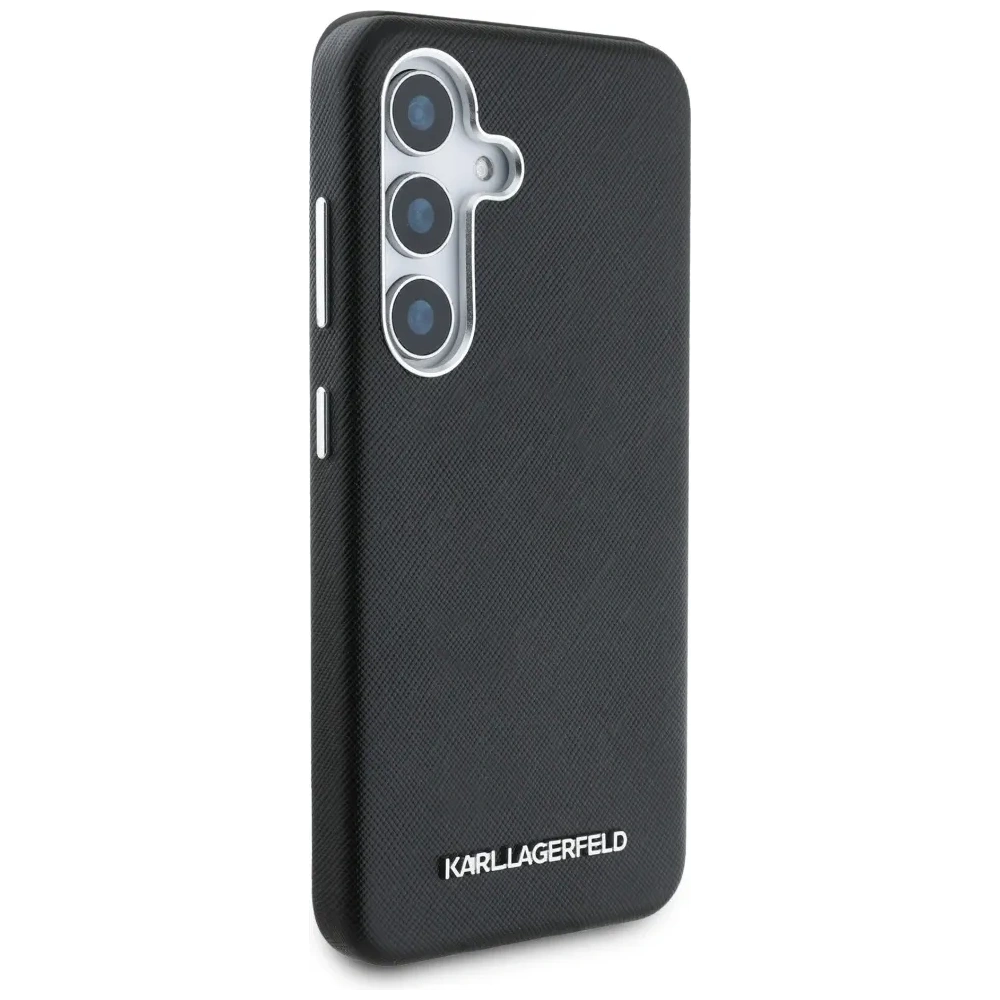 Hurtownia GSM - Karl Lagerfeld Saffiano Full Wrapped Elongated Metal Logo MagSafe Samsung Galaxy S25+ Plus negru - KLD21946 - {ean13} - Hurt