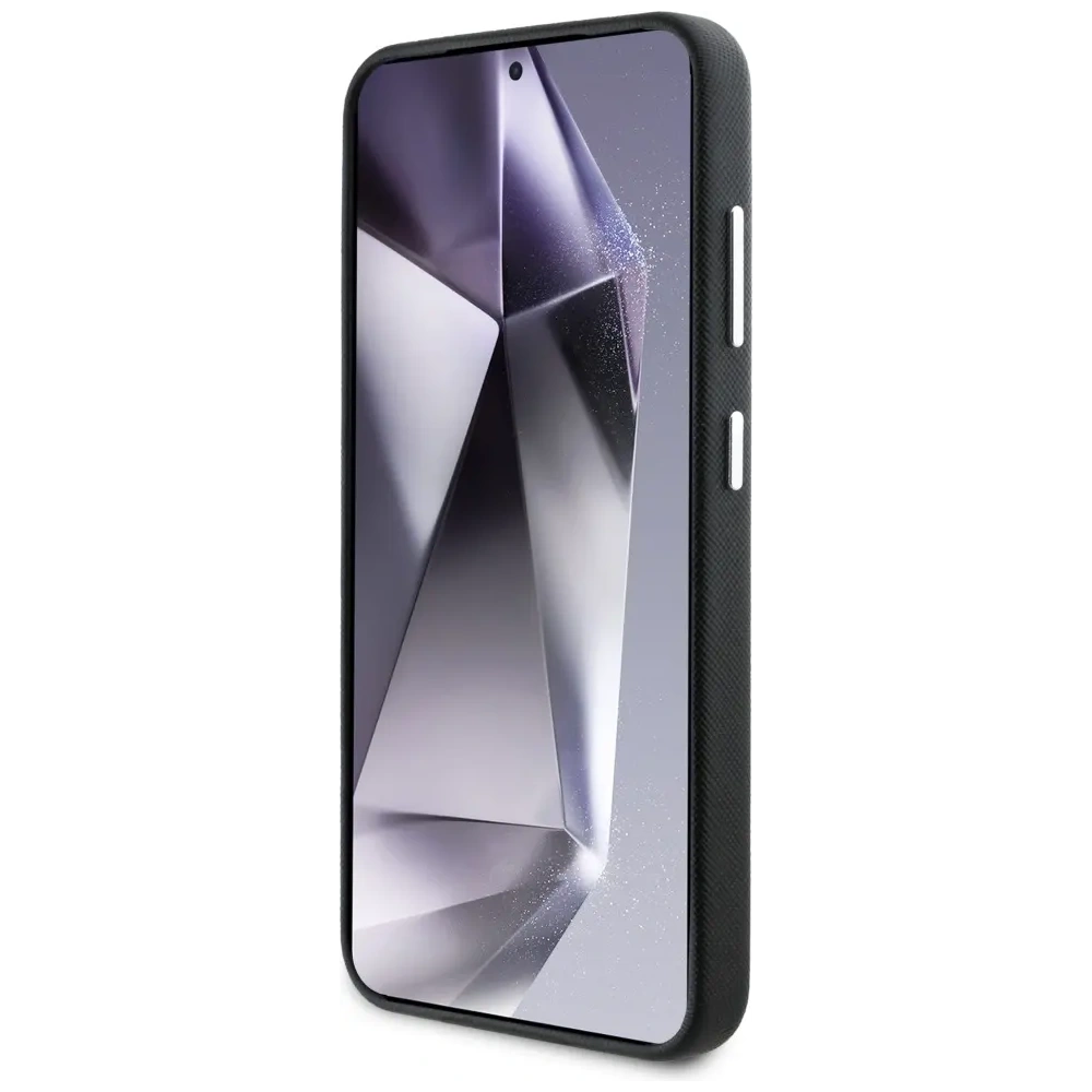 Hurtownia GSM - Karl Lagerfeld Saffiano teljesen burkolt hosszúkás fém logó MagSafe Samsung Galaxy S25+ Plus fekete - KLD21946 - {ean13} - Hurt