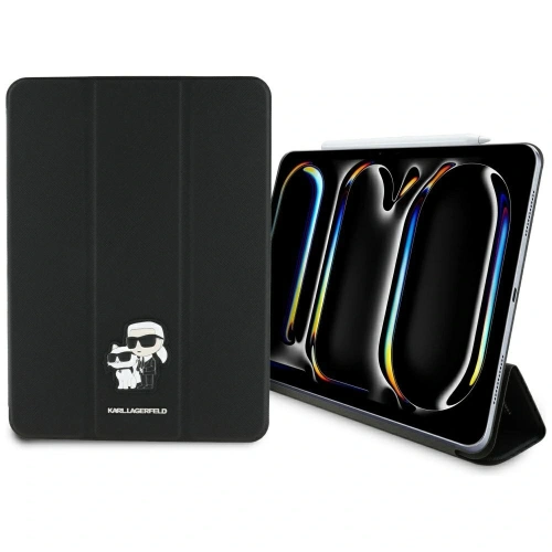 Etui Karl Lagerfeld KLFC11PM24SAKCK Apple iPad Pro 11" 2024 (5. generacji) Book Cover Saffiano Magnetic Karl &Choupette czarny/black