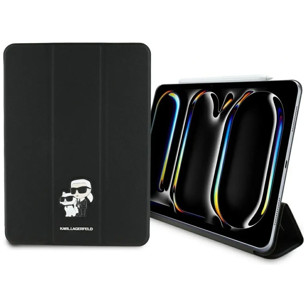 Hurtownia GSM - Karl Lagerfeld KLFC11PM24SAKCK Apple iPad Pro 11" 2024 (5. generáció) Könyvborító Saffiano Magnetic Karl &Choupette fekete - KLD21947 - {ean13} - Hurt