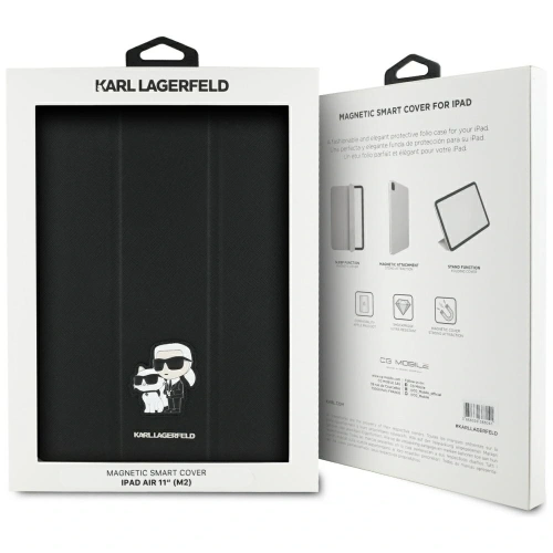 Etui Karl Lagerfeld KLFC11RM24SAKCK Apple iPad Air 11" 2024 (6. generacji) Book Cover Saffiano Magnetic Karl &Choupette czarny/black