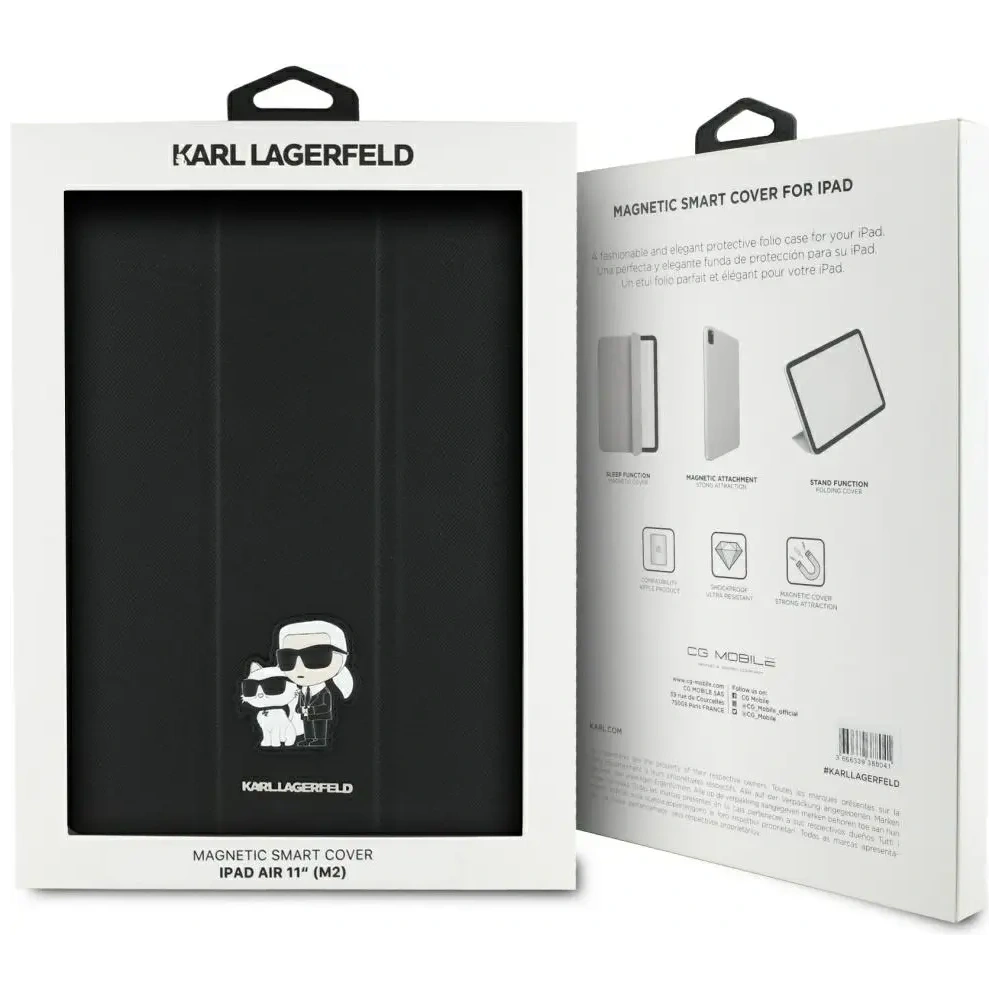 Hurtownia GSM - Etui Karl Lagerfeld KLFC11RM24SAKCK Apple iPad Air 11" 2024 (6. generace) Book Cover Saffiano Magnetic Karl &Choupette černý/black - KLD21948 - {ean13} - Hurt