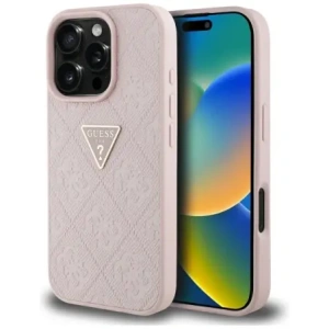 Hurtownia GSM - Etui Guess Hot Stamp 4G Pattern Triangle Metal Logo do Apple iPhone 16 Pro růžový - GUE4385 - {ean13} - Hurt