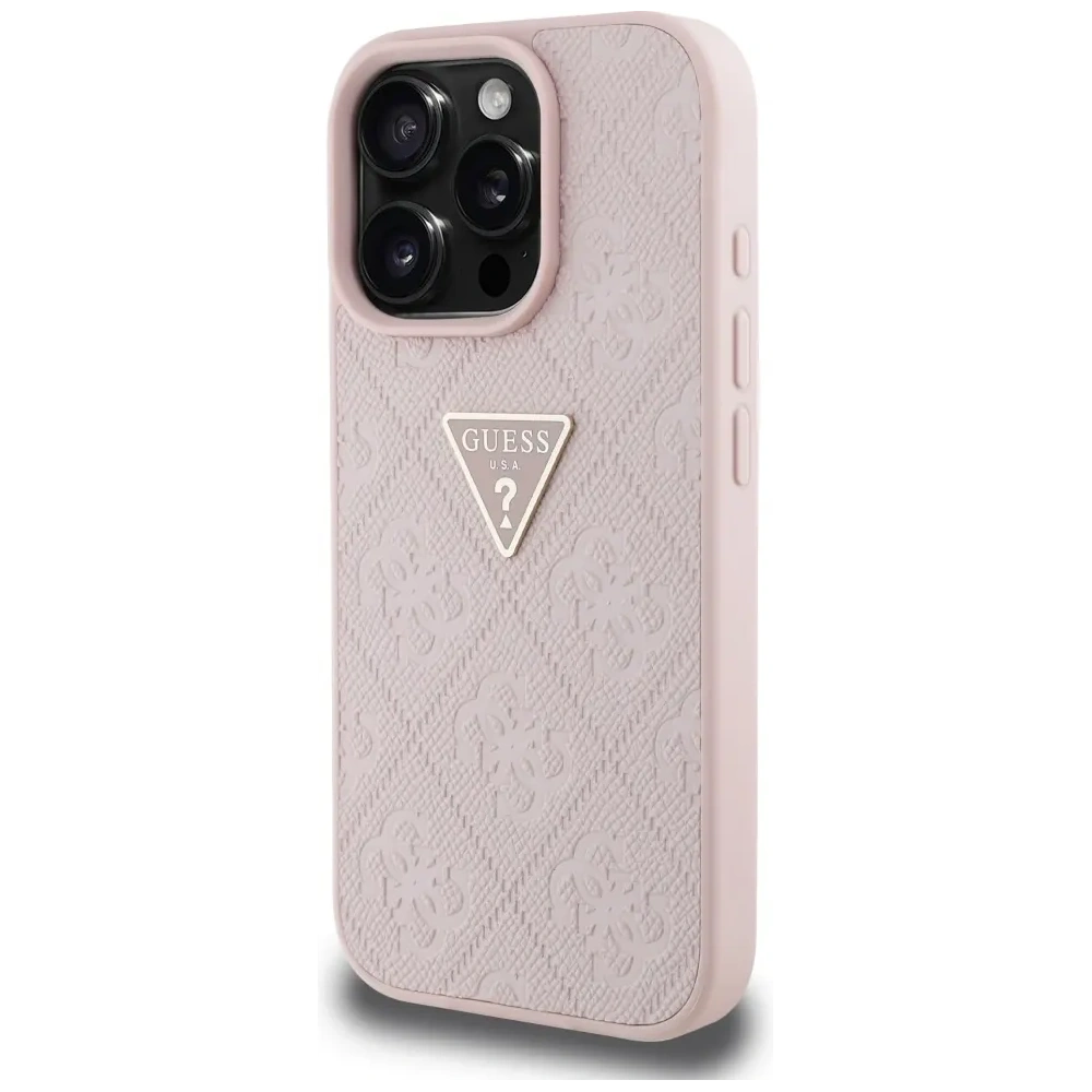Hurtownia GSM - Etui Guess Hot Stamp 4G Pattern Triangle Metal Logo do Apple iPhone 16 Pro růžový - GUE4385 - {ean13} - Hurt
