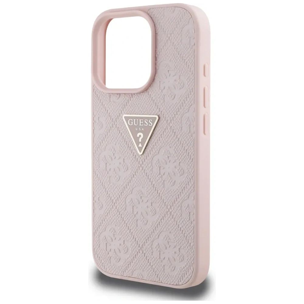Hurtownia GSM - Etui Guess Hot Stamp 4G Pattern Triangle Metal Logo do Apple iPhone 16 Pro růžový - GUE4385 - {ean13} - Hurt